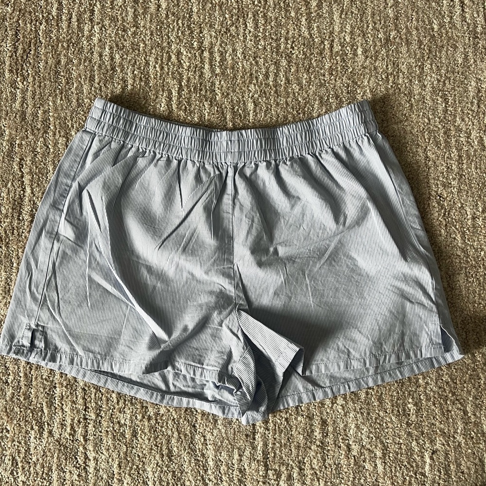 100% cotton Artizia Sunday Best Eva 3" blue striped shorts